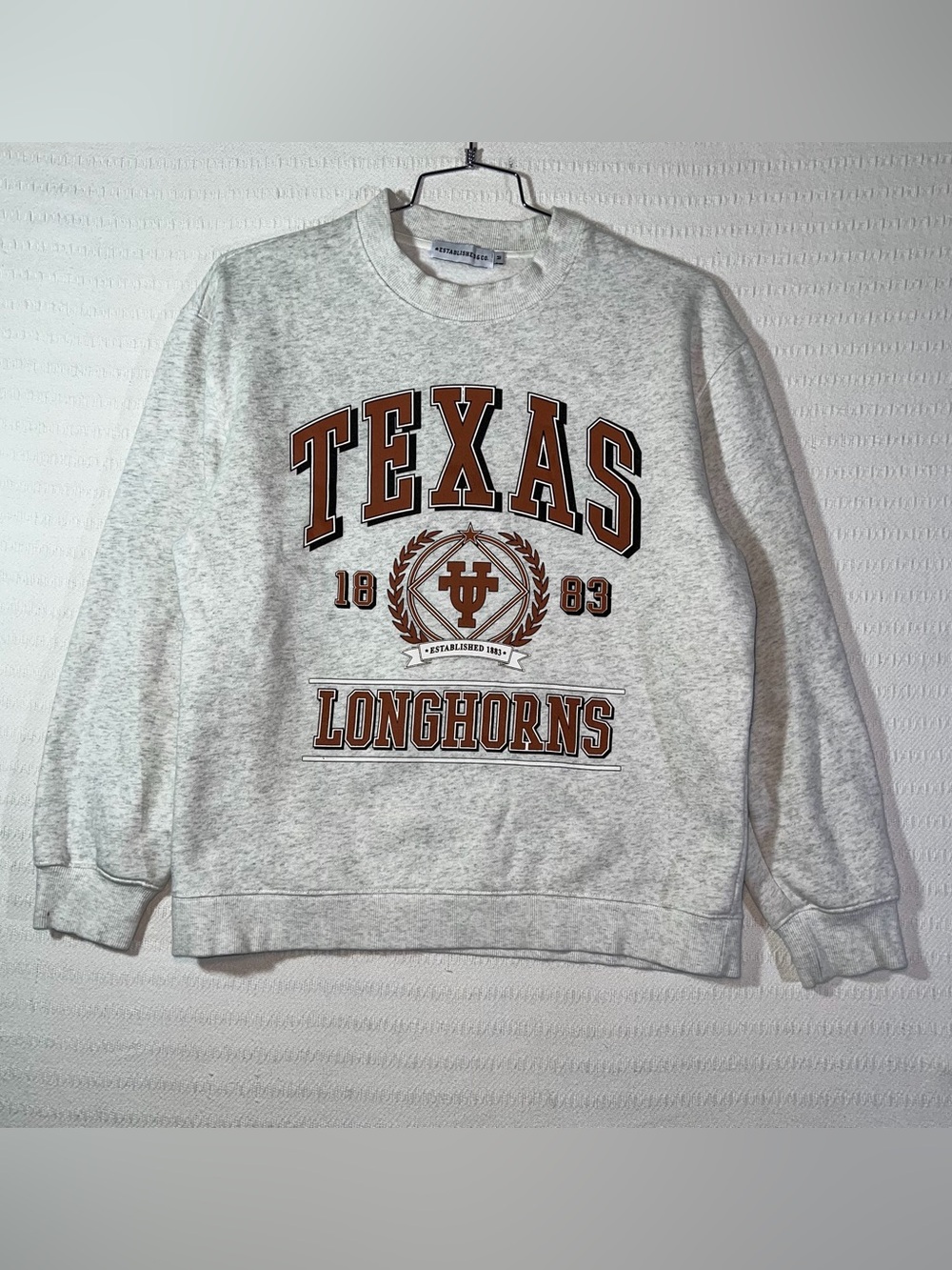 University Of Texas Longhorns Vintage Crest Pullover Sweatshirt Size M Unisex
